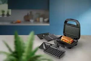 Мультимейкер Philips Series 5000 750Вт, антипригарне покриття, 3 пластини, корпус-пластик, чорно-сріблястий №3