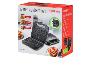 Мультимейкер Ardesto 700Вт, алюминий, 3 пластины, корпус-пластик, черный №8