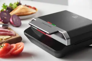 Сэндвичмейкер Russell Hobbs, 750Вт, 1 пластина-сэндвич, корпус-пластик, черный №8