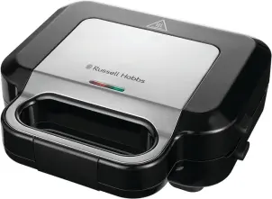 Мультимейкер Russell Hobbs, 750Вт, комплект-3 пластини, алюміній, корпус-нержав.сталь, пластик, чорний-срібний №1