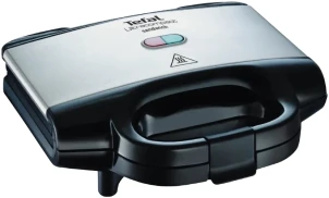 Сендвічмейкер Tefal Ultracompact 700Вт, 1 пластина-гриль, корпус-пластик, чорно-сріблястий №1