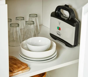 Сендвічмейкер Tefal Ultracompact 700Вт, 1 пластина-сендвіч, корпус-нержав.сталь/пластик, чорний №8