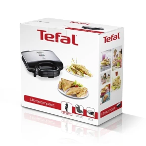 Сендвічмейкер Tefal Ultracompact 700Вт, 1 пластина-сендвіч, корпус-нержав.сталь/пластик, чорний №9