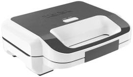 Мультимейкер Tefal Snack XL 850Вт, тефлон, 3 пластини, корпус-пластик, біло-чорний