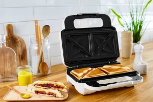 Мультимейкер Tefal Snack XL 850Вт, тефлон, 3 пластини, корпус-пластик, біло-чорний №10