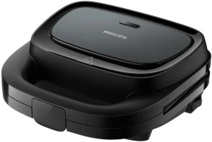 Вафельниця Philips Series 3000 750Вт, антипригарне покриття, корпус-пластик, чорний №1