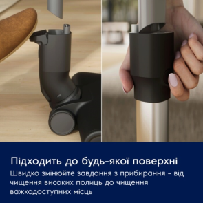 Пилосос Electrolux безпровідний, вологе прибирання, конт пил -0.5л, Втон. робота до 50хв, вага-2.49кг, НЕРА12, 5 насадок, синій №6