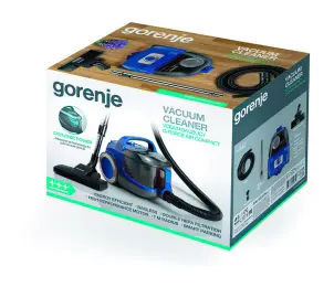 Пилосос Gorenje контейнерний, 800Вт, конт пил -2.2л, HEPA, телескоп трубка, синій №5