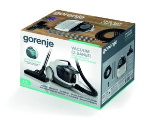 Пилосос Gorenje контейнерний, 800Вт, конт пил -2.2л, HEPA, телескоп трубка, білий №5