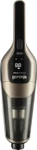 Пилосос Gorenje бездротовий, 176Вт, конт пил -0.6л, Втон. робота до 70хв, HEPA, 2 в 1, підсвічування, індикатор, щітка- електротурбо, бронзи №9