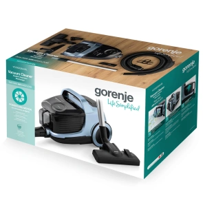 Пилосос Gorenje контейнерний, 800Вт, конт пил -3.3л, HEPA, телескоп трубка, сенсорне упр, голубий №9