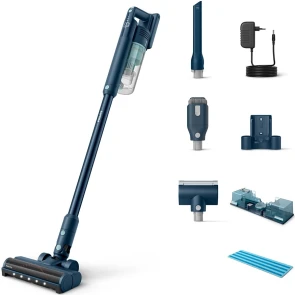 Пилосос Philips безпровідний Series 5000, вологе прибирання, конт пил -0.6л, Втон. робота до 60хв, вага-1.5кг, НЕРА, синій №1