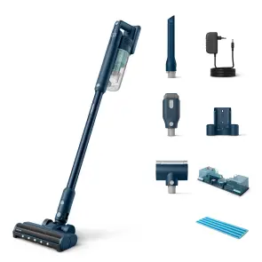 Пилосос Philips безпровідний Series 5000, вологе прибирання, конт пил -0.6л, Втон. робота до 60хв, вага-1.5кг, НЕРА, синій №2