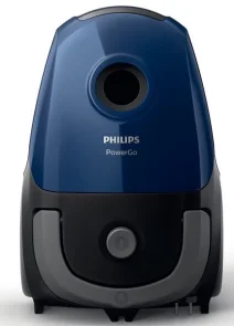 Пылесос Philips мешковый PowerGO, 750Вт, 3л, НЕРА, синий №5