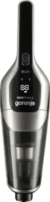 Пилосос Gorenje бездротовий, 165Вт, конт пил -0.6л, Втон. робота до 60хв, HEPA, 2 в 1, підсвічування, індикатор, щітка- електротурбо, сірий №8