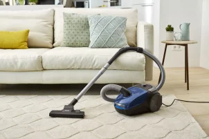 Пылесос Philips мешковый PowerGO, 750Вт, 3л, НЕРА, синий №9