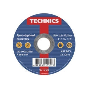 Диск відрізний по металу, 125х1,2х22 Technics | 17-705 №1