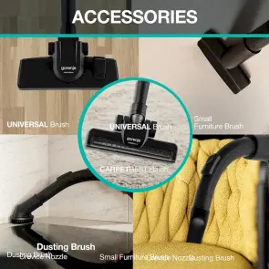 Пилосос Gorenje контейнерний, 850Вт, конт пил -3.3л, HEPA, телескоп трубка, синій №5