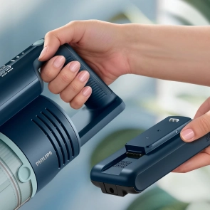 Пылесос Philips беспроводной Flex Series 5000, влажная уборка, пыль -0.27л, Втон. работа до 60мин, PowerCyclone 10, серо-зеленый №9