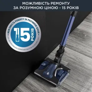 Пылесос Rowenta беспроводной Xforce Flex 14.60 Aqua, 200Вт, влажная уборка, конт пыль -0.9л, Втон. работа до 70мин, НЕРА, черно-синий №4