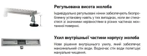 Душевой трап из нержавеющей стали SUS304 KOER FD20-70x650 (KR4743) №4