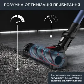 Пылесос Rowenta беспроводной Xforce Flex 14.60 Aqua, 200Вт, влажная уборка, конт пыль -0.9л, Втон. работа до 70мин, НЕРА, черно-синий №10