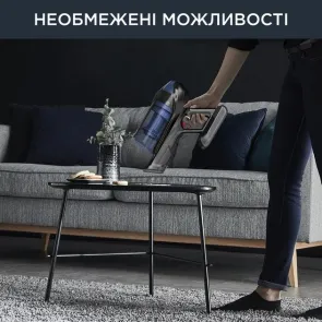 Пилосос Rowenta безпровідний X-Force Flex 12.60 Auto Aqua, 320Вт, конт пил -0.1л, Втон. робота до 45хв, вага-3кг, НЕРА, чорно-синій №5