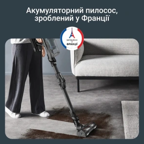 Пылесос Rowenta беспроводной X-Force Flex 14.80 Animal Aqua, 240Вт, влажная уборка, контр пыль -0.65л, Втон. работа до 90мин, HEF system 99,9%, черно-синий №11