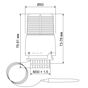 Термоголовка с выносным датчиком M30x1.5 KOER KR.1333 №3