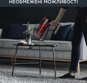 Пилосос Rowenta безпровідний X-Force Flex 12.60 Auto Animal, 320Вт, конт пил -0.9л, Втон. робота до 45хв, вага-3кг, НЕРА, чорно-червоний №6