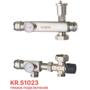 Смесительный узел KOER KR.S1023 (с термостатическим смесит. клапаном) 1" НР SUS304 (KR2957) №2