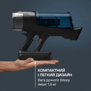 Пилосос Rowenta безпровідний X-Force Flex 12.60 Neo Auto Aqua Allergy, 150Вт, конт пил -0.65л, Втон. робота до 60хв, вага-3кг, НЕРА, чорно-синій №8