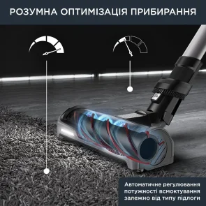 Пилосос Rowenta безпровідний X-Force Flex 14.60 Auto Animal, 48Вт, конт пил -0.9л, Втон. робота до 70хв, НЕРА, чорно-сірий №9