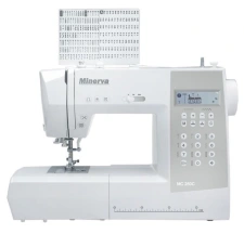 Швейная машина МИНЕРВА MC 250C, компьютеризированная, 70Вт, 197 шв.оп., петля автомат, белый + серый