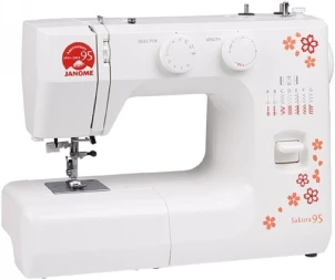 Швейна машина JANOME SAKURA95, електромех., 60Вт, 15 шв.оп., петля напівавтомат, білий №1