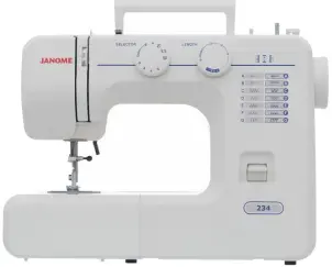 Швейна машина JANOME 234, електромех., 60Вт, 15 шв.оп., петля напівавтомат, білий №1