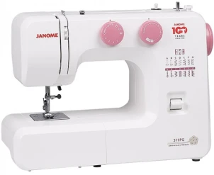 Швейна машина JANOME 311PG, електромех., 60Вт, 15 шв.оп., петля напівавтомат, білий №1