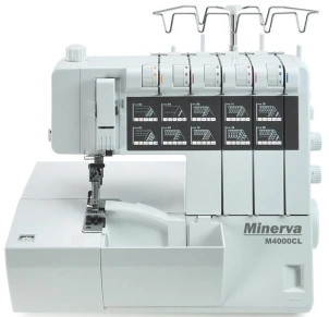 Коверлок MINERVA M4000CL, 120Вт, 20 оп., (5, 4, 3, 2-х ниткові шви), білий №6