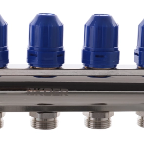 Коллекторный блок с термостатическими клапанами KOER KR.1100-06 1"x6 WAYS (KR2632) №4