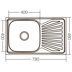 Мойка кухонная ZERIX Z7848-08-180D (decor) (ZX1605) №2