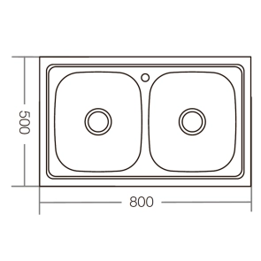 Мойка кухонная ZERIX Z8050D-08-180E (satin) (ZM0569) №2
