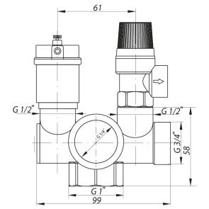 Группа безопасности 1" KOER KR.104 (KR2842) №2