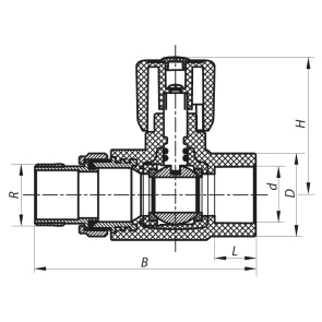 Кран радиаторный 20x1/2 Прямой PPR KOER K0159.PRO (KP0204) №2