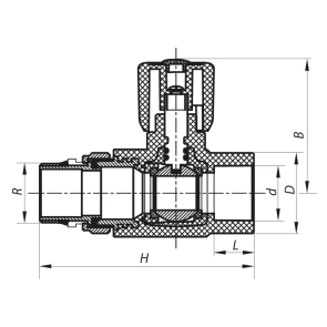 Кран радиаторный 20x1/2 Прямой с прокладкой "антипротечка" PPR KOER K0163.PRO (KP0210) №2