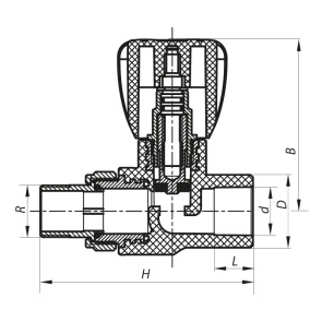 Вентиль радиаторный Прямой PPR 25x3/4 (KOER K0166.PRO) (KP0214) №2