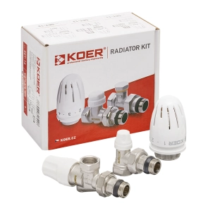Комплект для подключения радиатора KOER SET-13 - 1/2"x1/2" (осевой) с термоголовкой ВЗ (KR3176) №2
