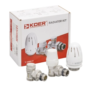 Комплект для підключення радіатора KOER SET-14 - 1/2"x3/4" (кутовий) з термоголовкою ЗЗ (KR3178) №6