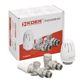 Комплект для подключения радиатора KOER SET-16 - 1/2"x3/4" (осевой) с термоголовкой ЗЗ (KR3179) №6