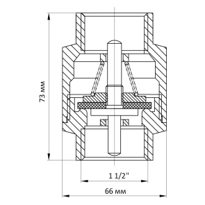 Клапан обратный 1-1/2" (KOER KR.171) (KR0142) №2