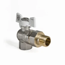 Кран с американкой 1/2" (Koer KR.228.W) Угловая белый (KR0099)